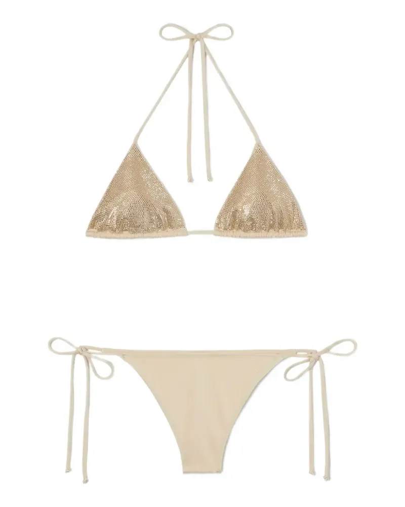 MC2 Saint Barth Bikini mit Kristallen - Nude Nude