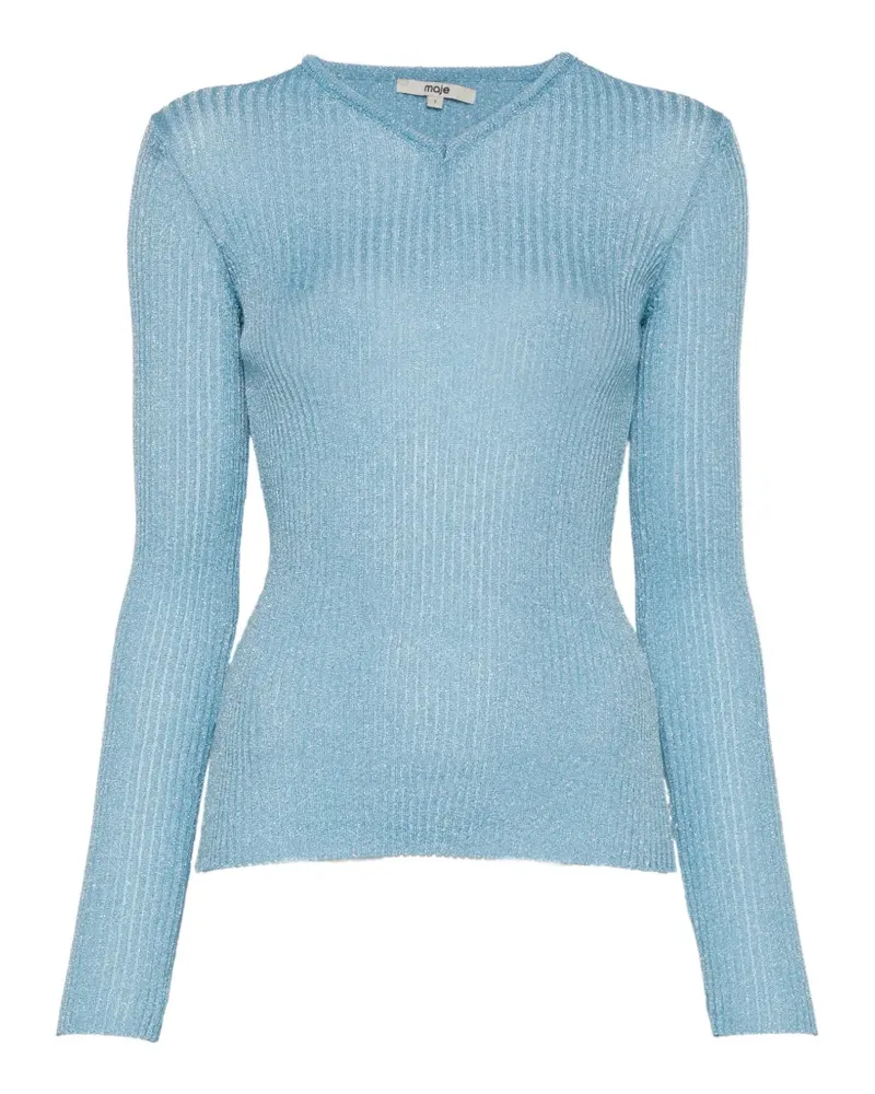 Maje Gerippter Pullunder - Blau Blau
