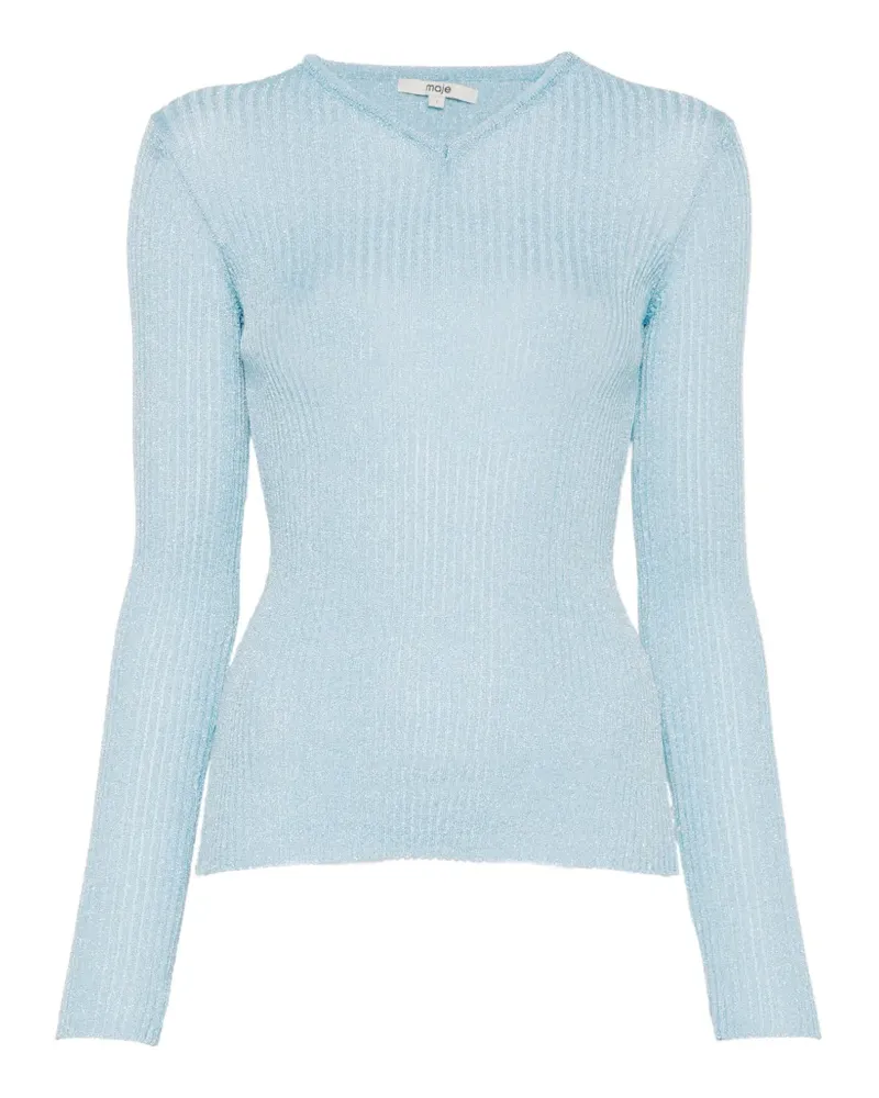 Maje Gerippter Pullunder - Blau Blau
