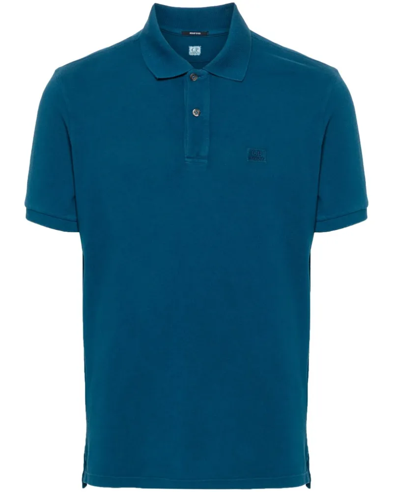 C.P. Company Poloshirt mit Logo-Stickerei - Blau Blau