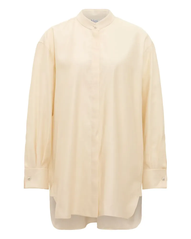 Max Mara Hemd mit Mandarinkragen - Nude Nude