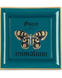 Gucci Ablage aus Porzellan mit Animalium-Print Blau