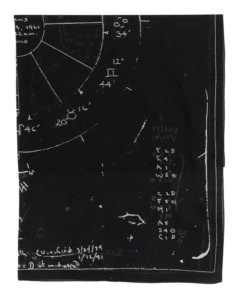 Rick Owens Schal mit Print - Schwarz Schwarz