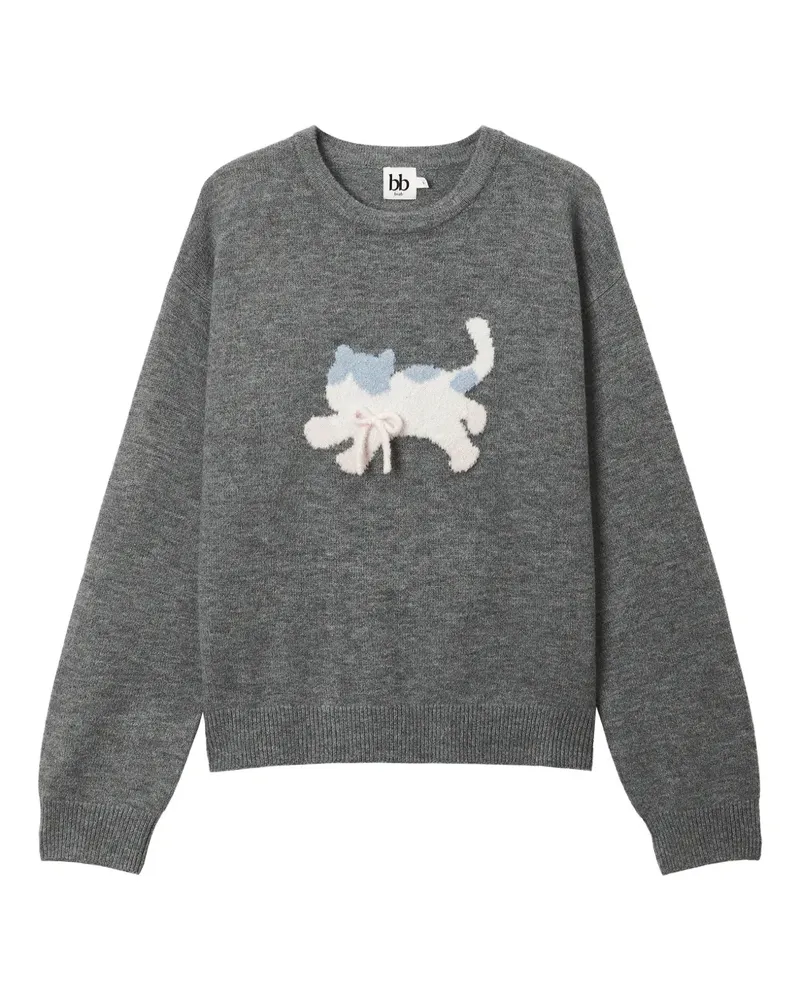 b+ab appliqué sweater - Grau Grau
