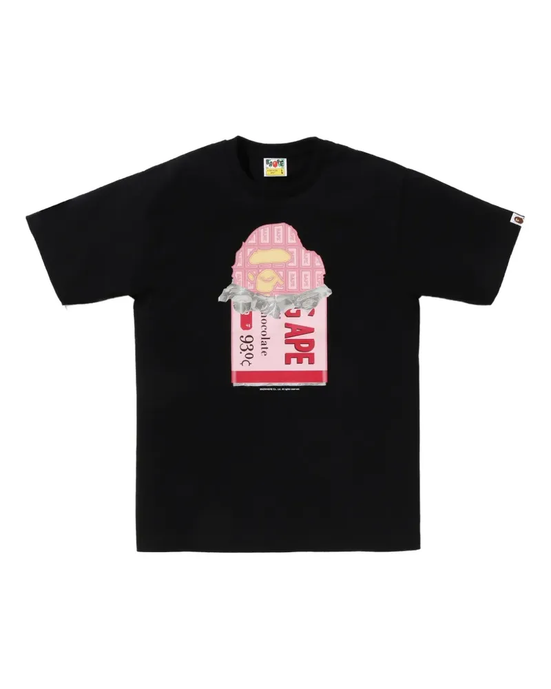 BAPE chocolate graphic T-shirt - Schwarz Schwarz