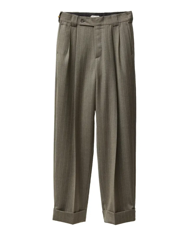 Versace Oversized-Hose mit Nadelstreifen - Grau Grau