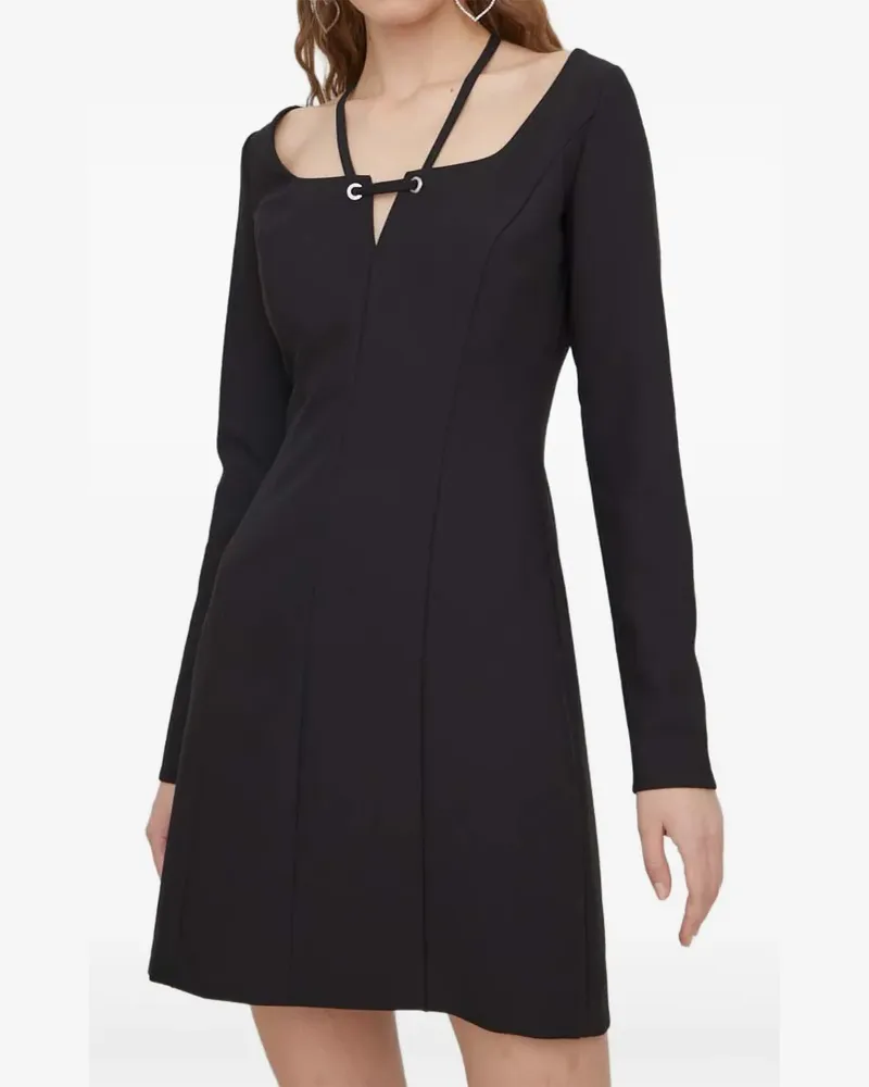 HUGO BOSS Minikleid mit eckigem Ausschnitt - Schwarz Schwarz