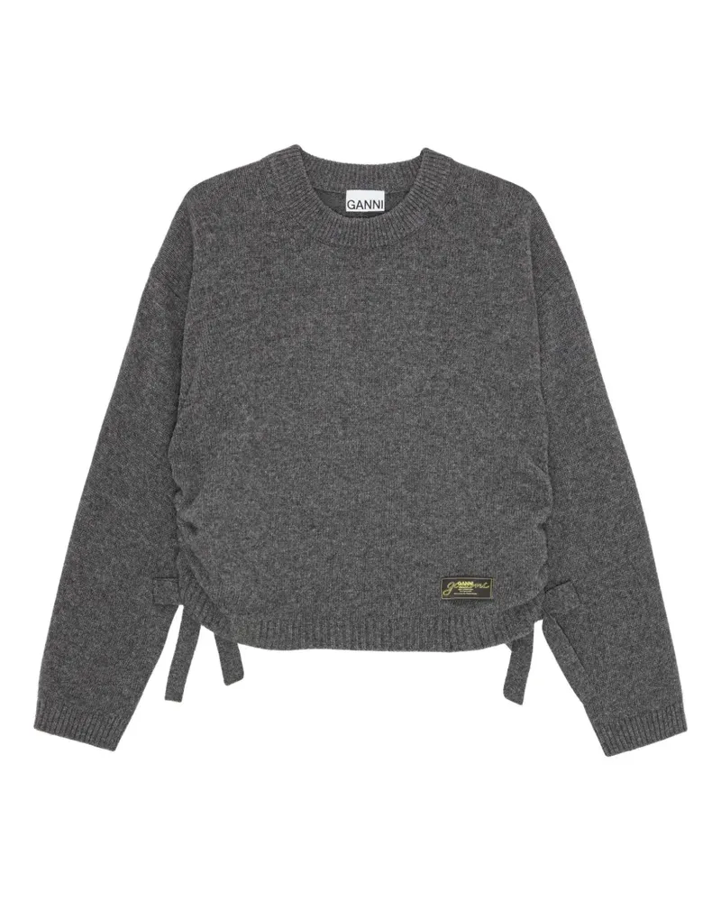 Ganni Geraffter Pullover - Grau Grau
