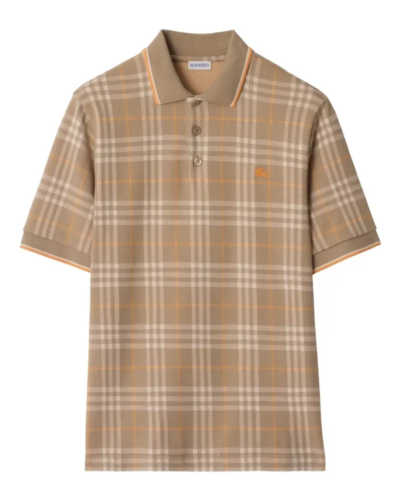 Burberry Kariertes Poloshirt - Nude Nude