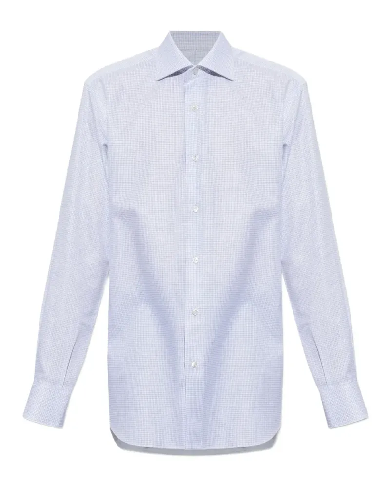 Brioni Kariertes Hemd - Blau Blau