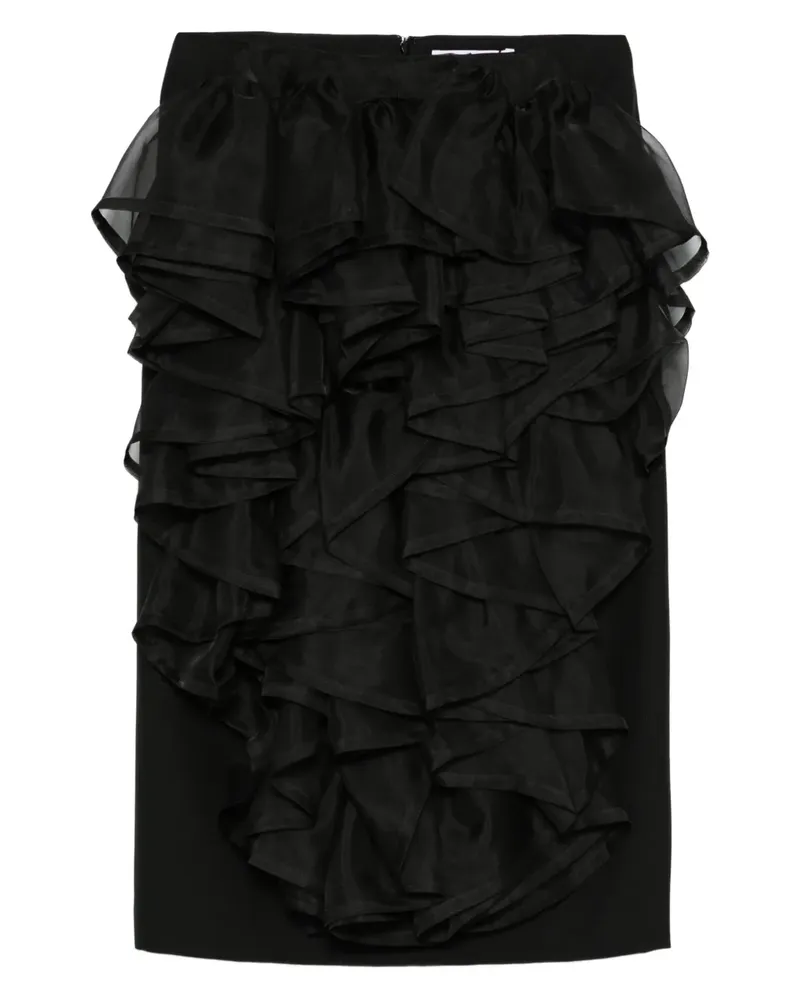 Viktor & Rolf Volant Midirock mit Rüschen - Schwarz Schwarz