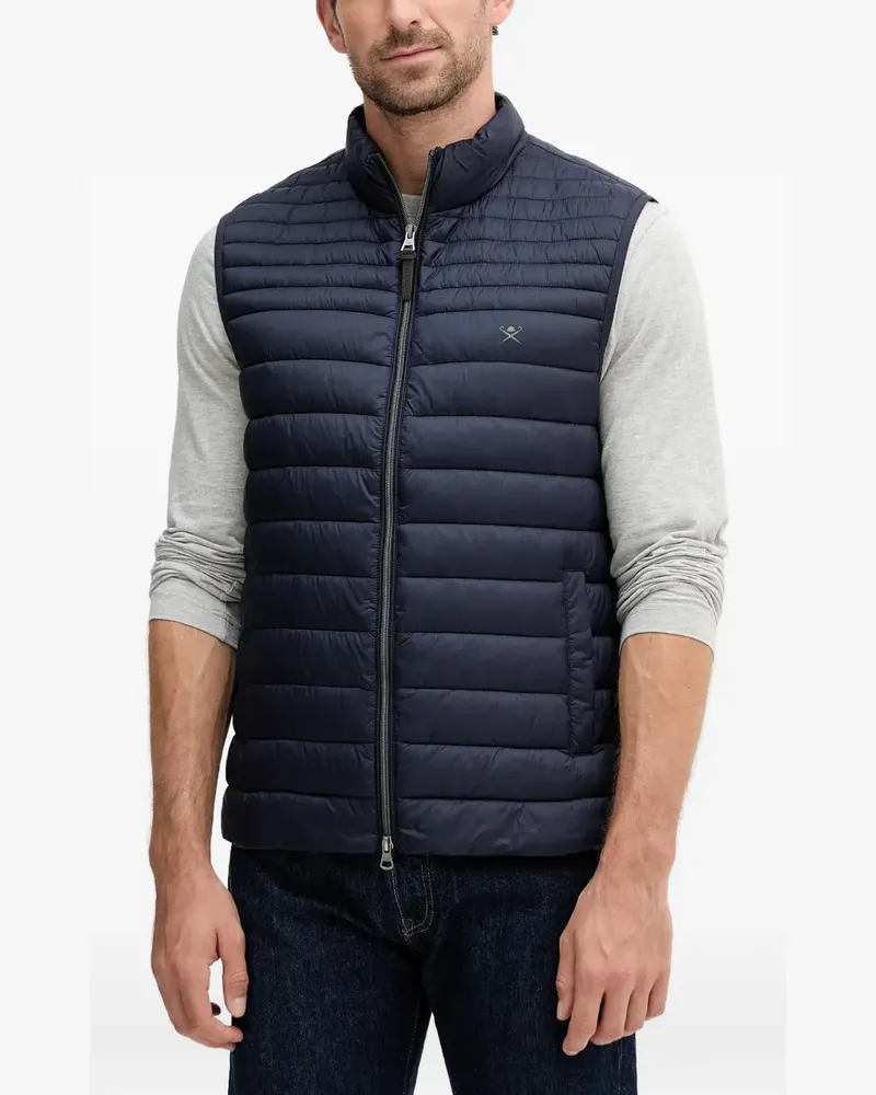 Hackett zip-up gilet - Blau Blau