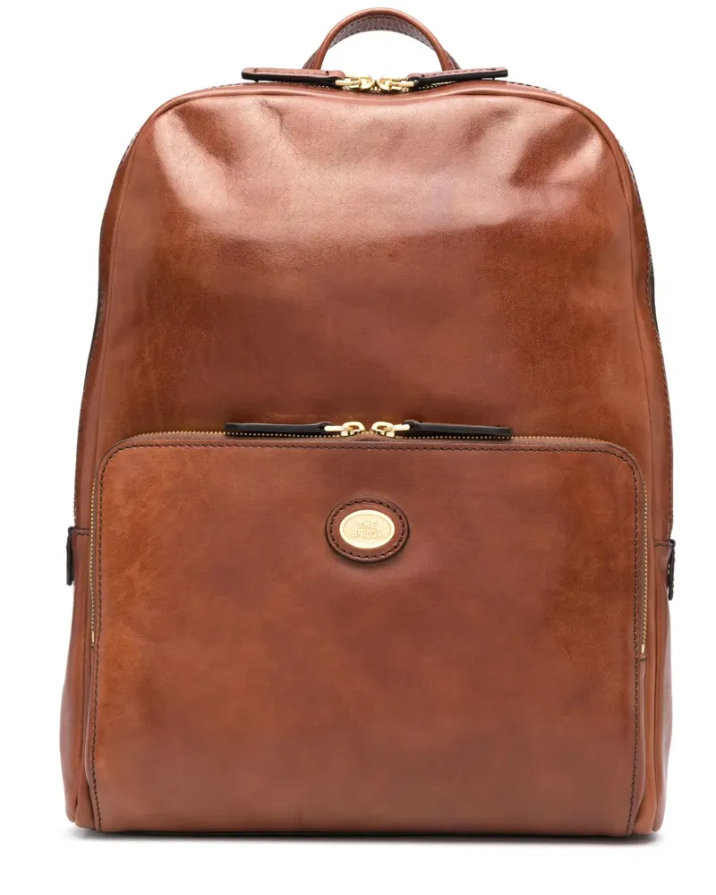 The Bridge Rucksack mit Logo-Schild - Braun Braun