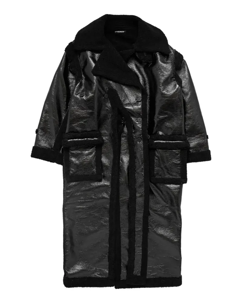 OTTOLINGER Shearling-Mantel im Oversized-Look - Schwarz Schwarz