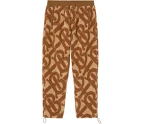 Fleece-Jogginghose mit Monogramm - Nude