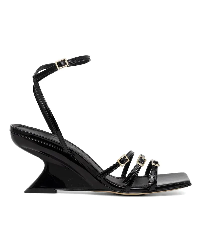 SOULIERS MARTINEZ Eden Pumps in Lackoptik mit Schnalle - Schwarz Schwarz