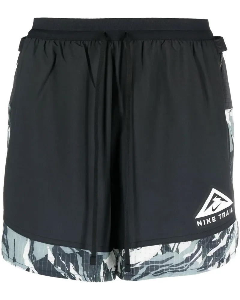 Nike Lauf-Shorts mit grafischem Print - Schwarz Schwarz
