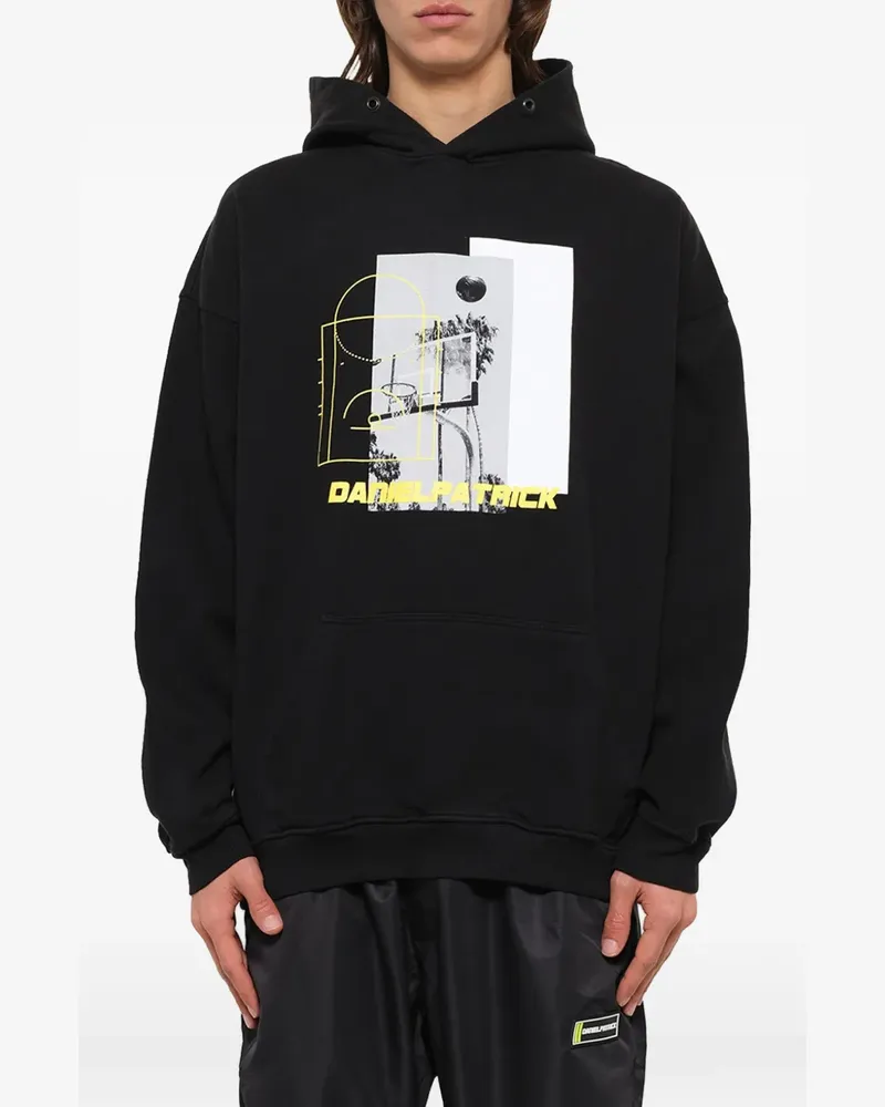 Daniel Patrick 94 B-Ball graphic-print hoodie - Schwarz Schwarz
