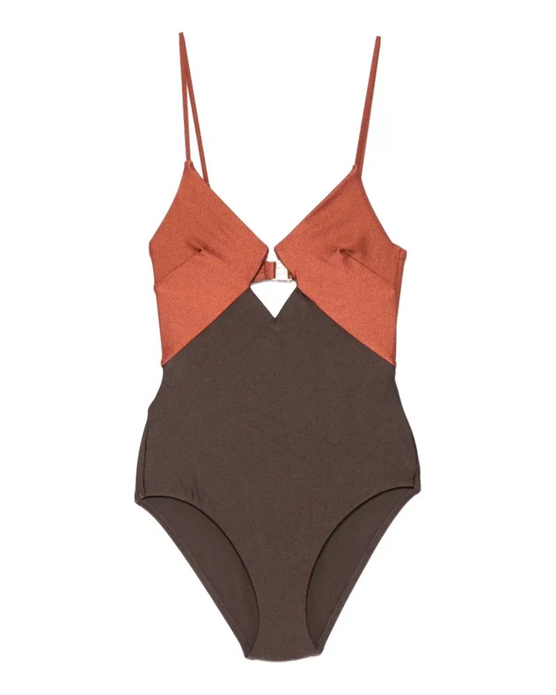 Zimmermann Aster Badeanzug mit Cut-Out - Braun Braun