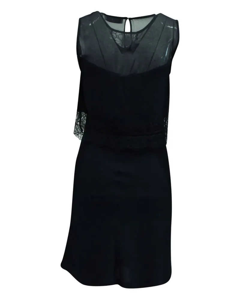 Sandro lace-insert mini dress - Blau Blau