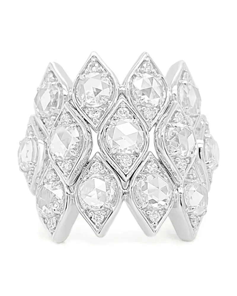HYT Jewelry 18kt Weißgoldring mit Diamanten - Silber Silber