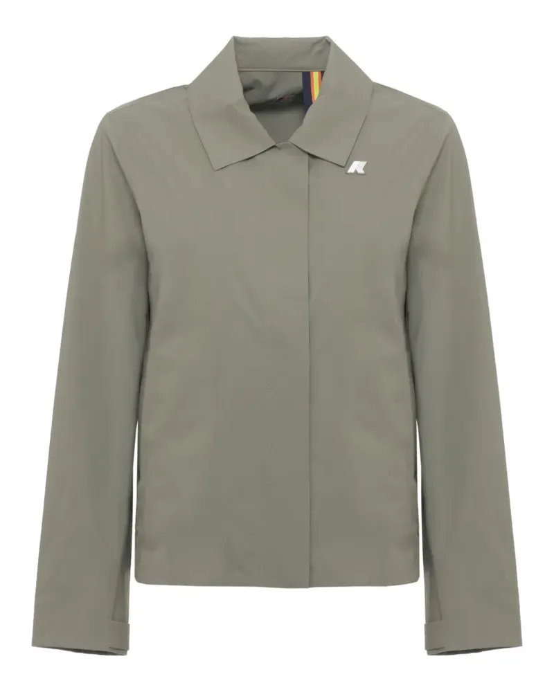 K-Way Arabel logo-patch zip-up jacket - Grün Grün