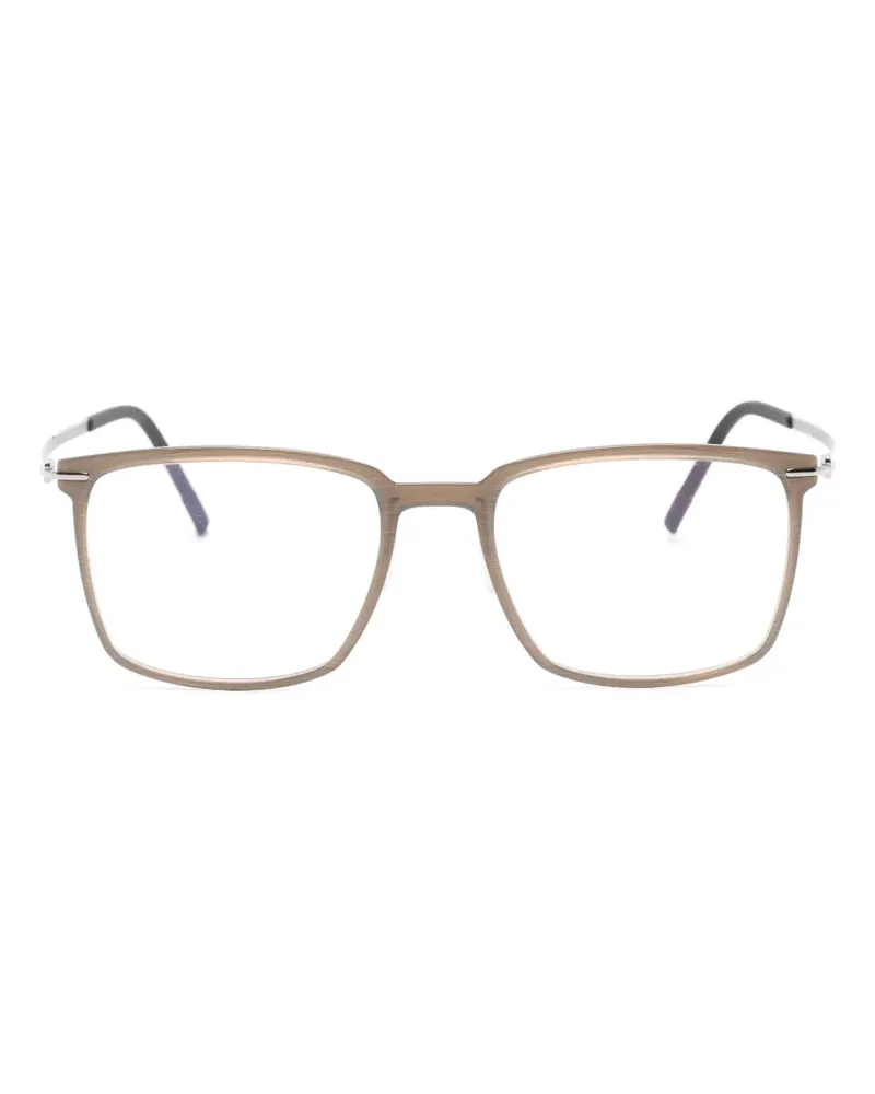 Silhouette Brille mit eckigem Gestell - Braun Braun