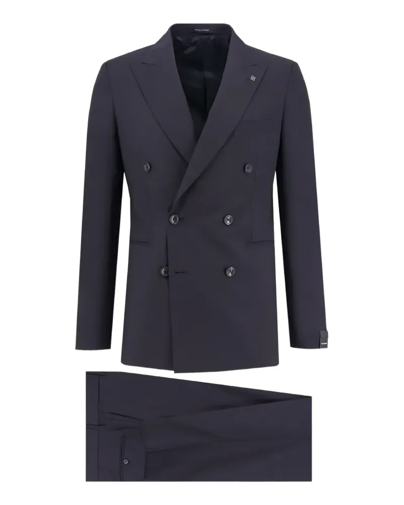 Tagliatore double-breasted peak lapel suit - Blau Blau