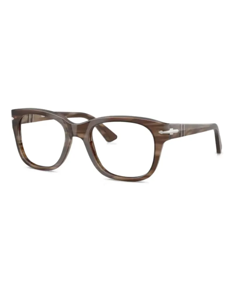 Persol Brille mit eckigem Gestell - Braun Braun