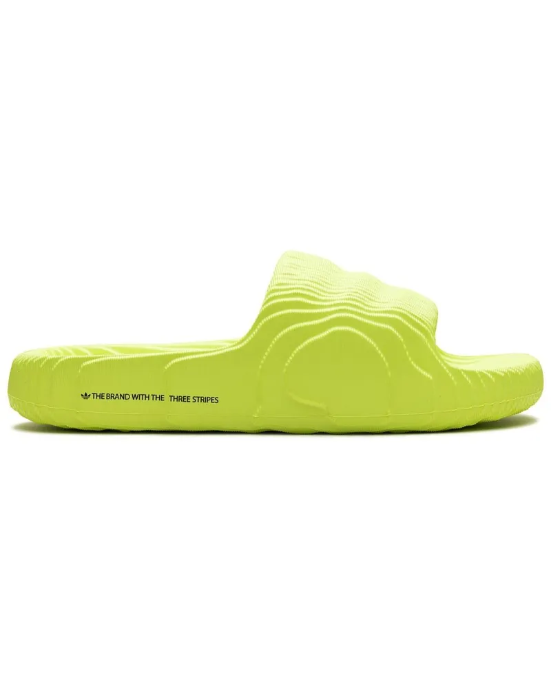 adidas Adilette 22 "Solar Yellow" Pantoletten - Grün Grün
