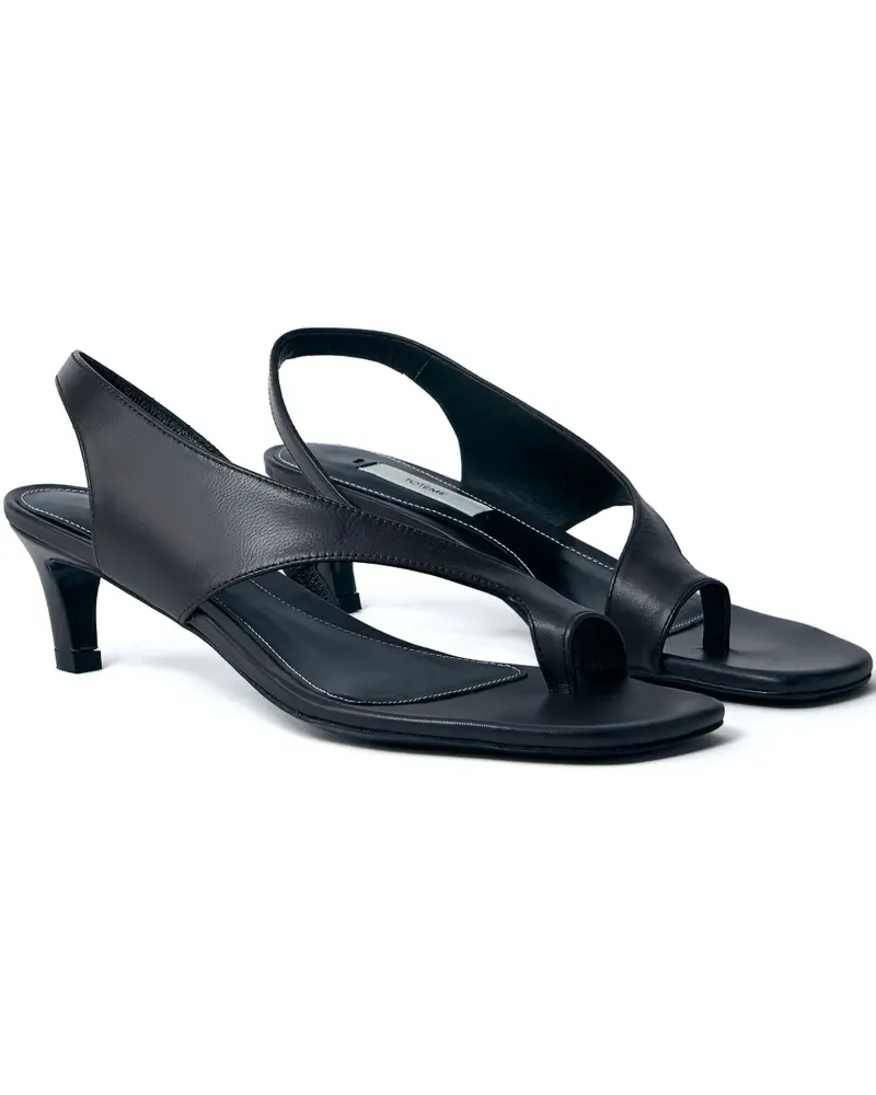 Totême Pantoletten mit Zehensteg, 40mm - Schwarz Schwarz