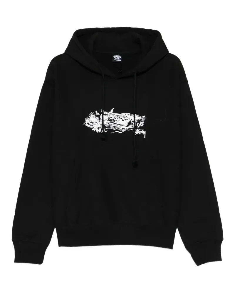 Stüssy graphic-detail hoodie - Schwarz Schwarz