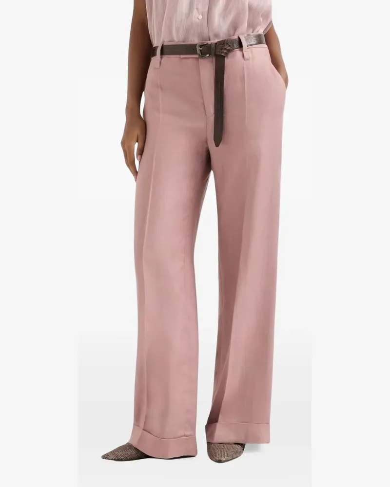 Brunello Cucinelli Hose mit Gürtel - Rosa Rosa