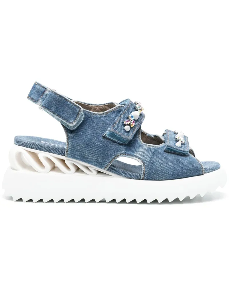 Le Silla Yui Jeans-Sandalen - Blau Blau