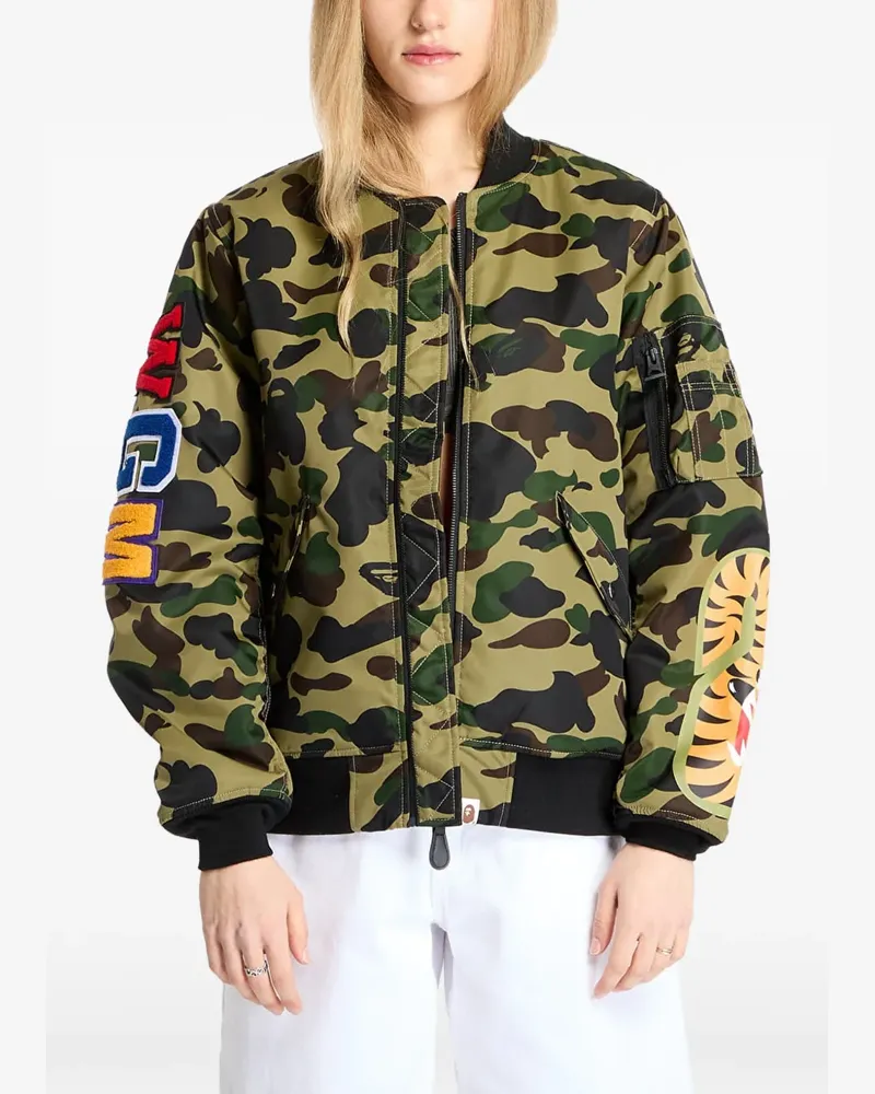 BAPE Bomberjacke mit Reißverschluss - Grün Grün
