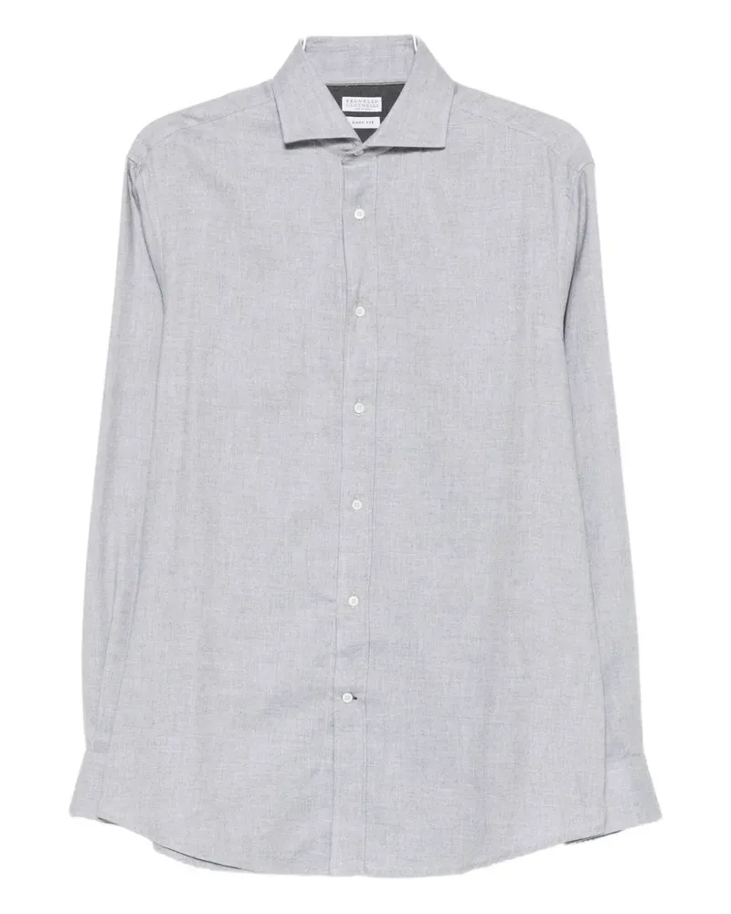Brunello Cucinelli Langärmeliges Hemd - Grau Grau