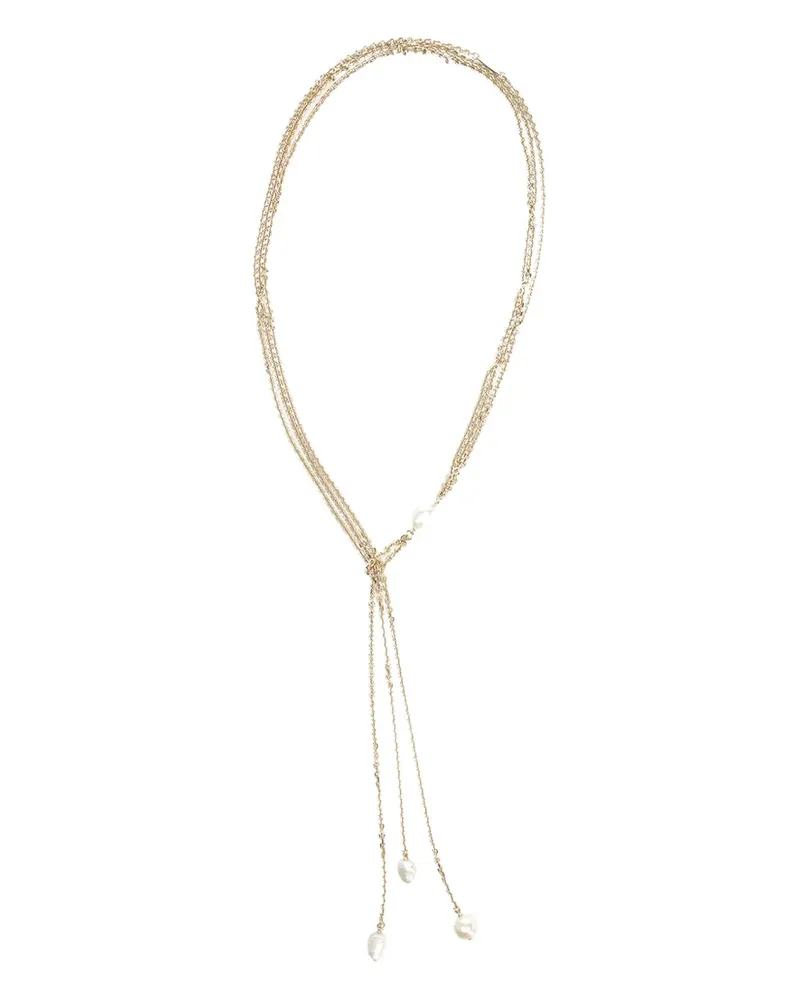 Golden Goose Halskette mit Perlen Gold