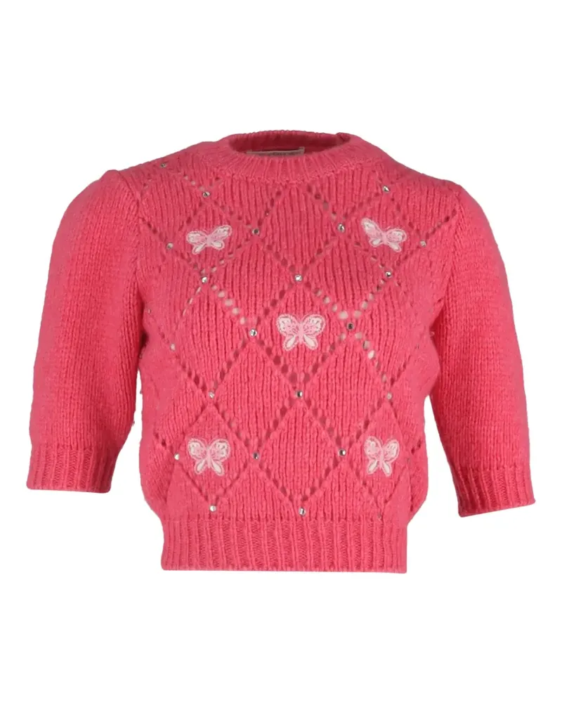 Alessandra Rich Verzierter Pullover - Rosa Rosa