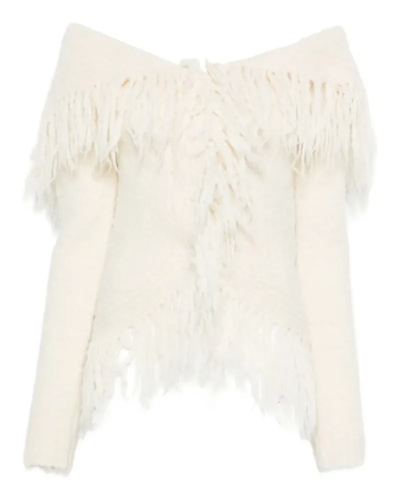 Cult Gaia Michelle Cardigan mit Fransen - Nude Nude