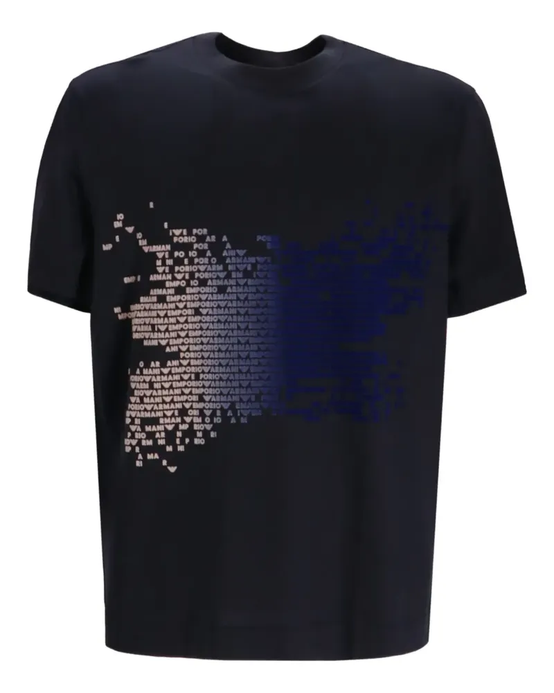 Emporio Armani T-Shirt mit Logo-Print - Blau Blau
