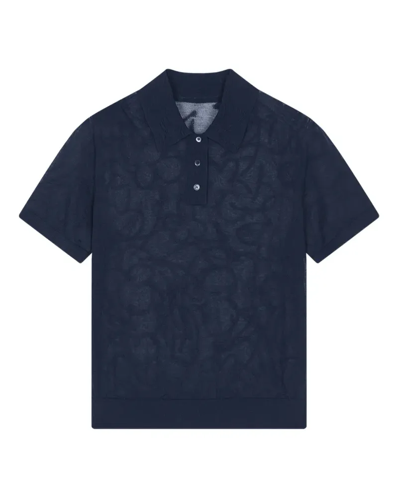 JNBY Poloshirt mit Jacquardmuster - Blau Blau