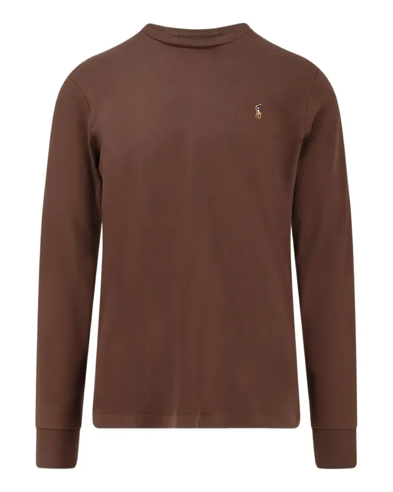 Ralph Lauren T-Shirt mit Polo Pony-Stickerei - Braun Braun