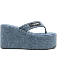 COPERNI Jeans-Sandalen mit Zehensteg 100mm Blau