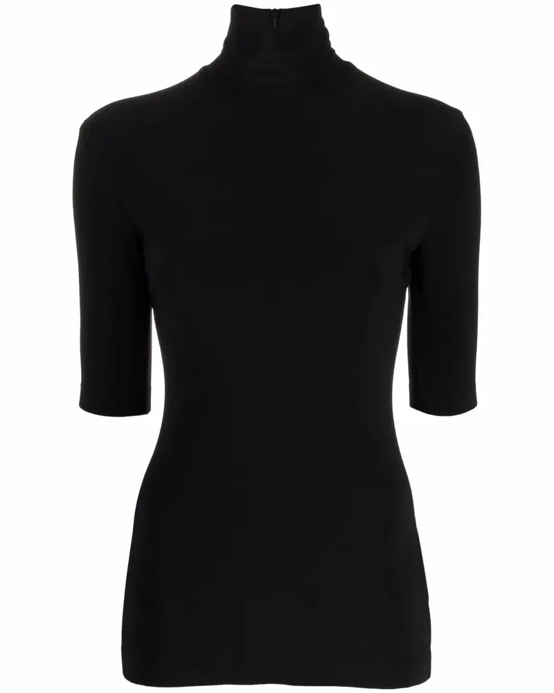 Norma Kamali Klassischer Rollkragenpullover - Schwarz Schwarz