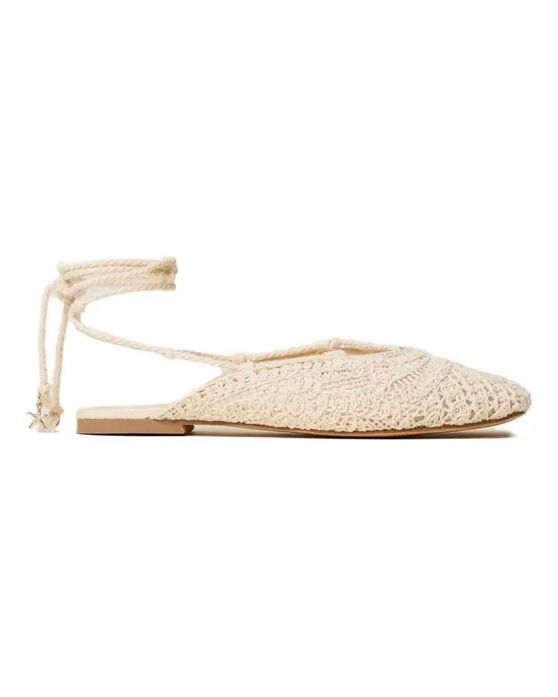 Twin-Set Gehäkelte Ballerinas - Nude Nude