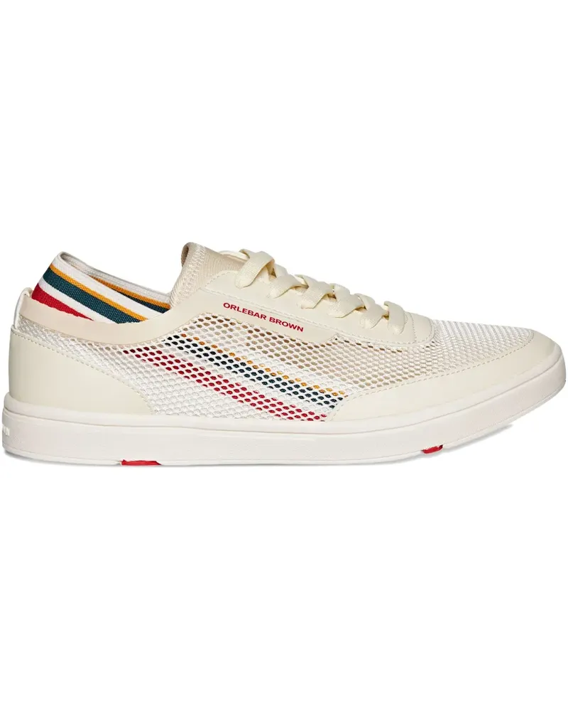 Orlebar Brown Larson Sneakers mit Mesh-Einsätzen - Weiß Weiß