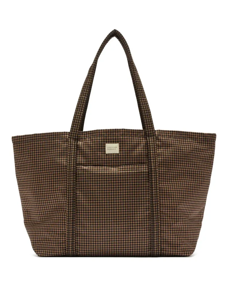 Loeffler Randall Dina Tote Bag mit Vichy-Karo - Braun Braun