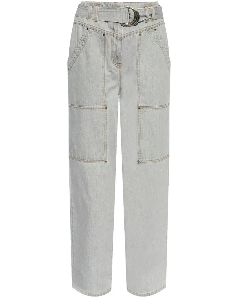 IRO Jeans mit Gürtel - Grau Grau