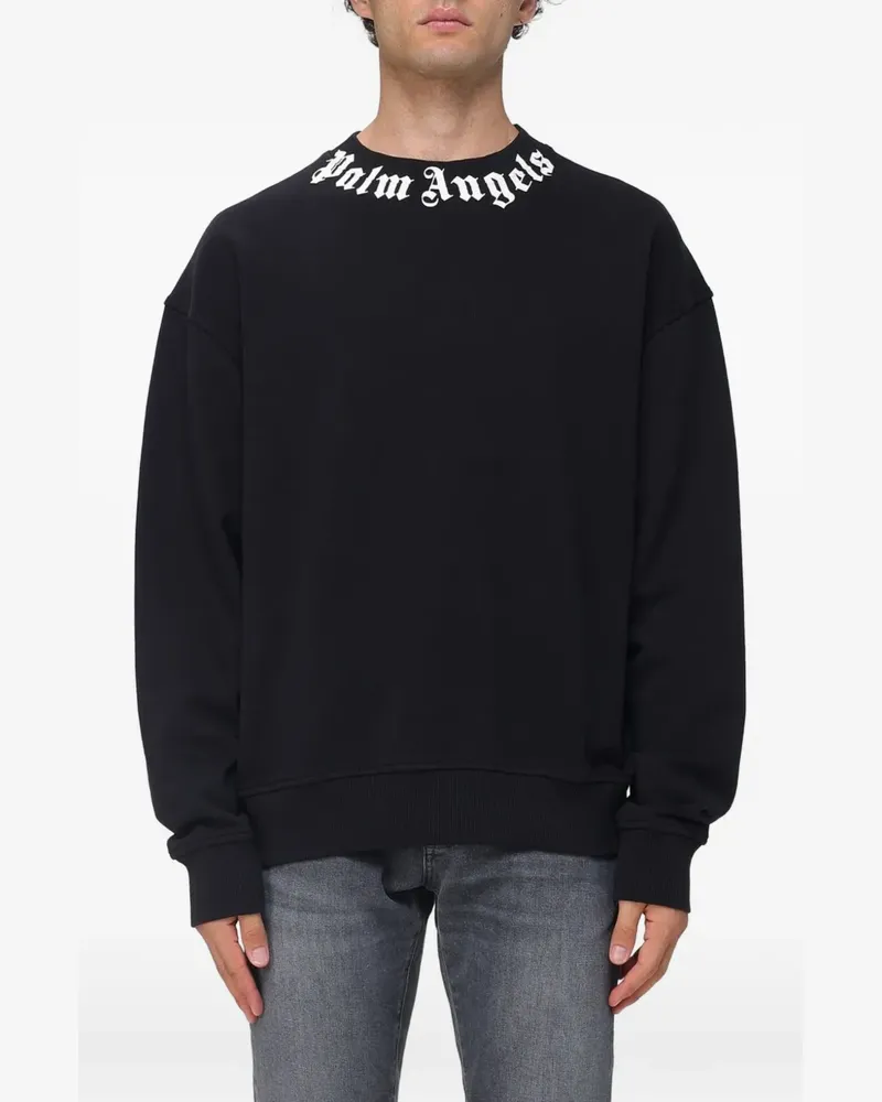 Palm Angels logo-neck sweatshirt - Schwarz Schwarz