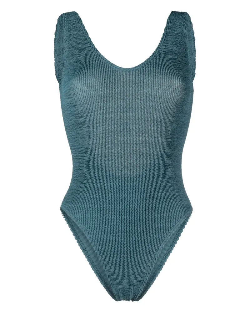 bond-eye Texturierter Badeanzug - Blau Blau